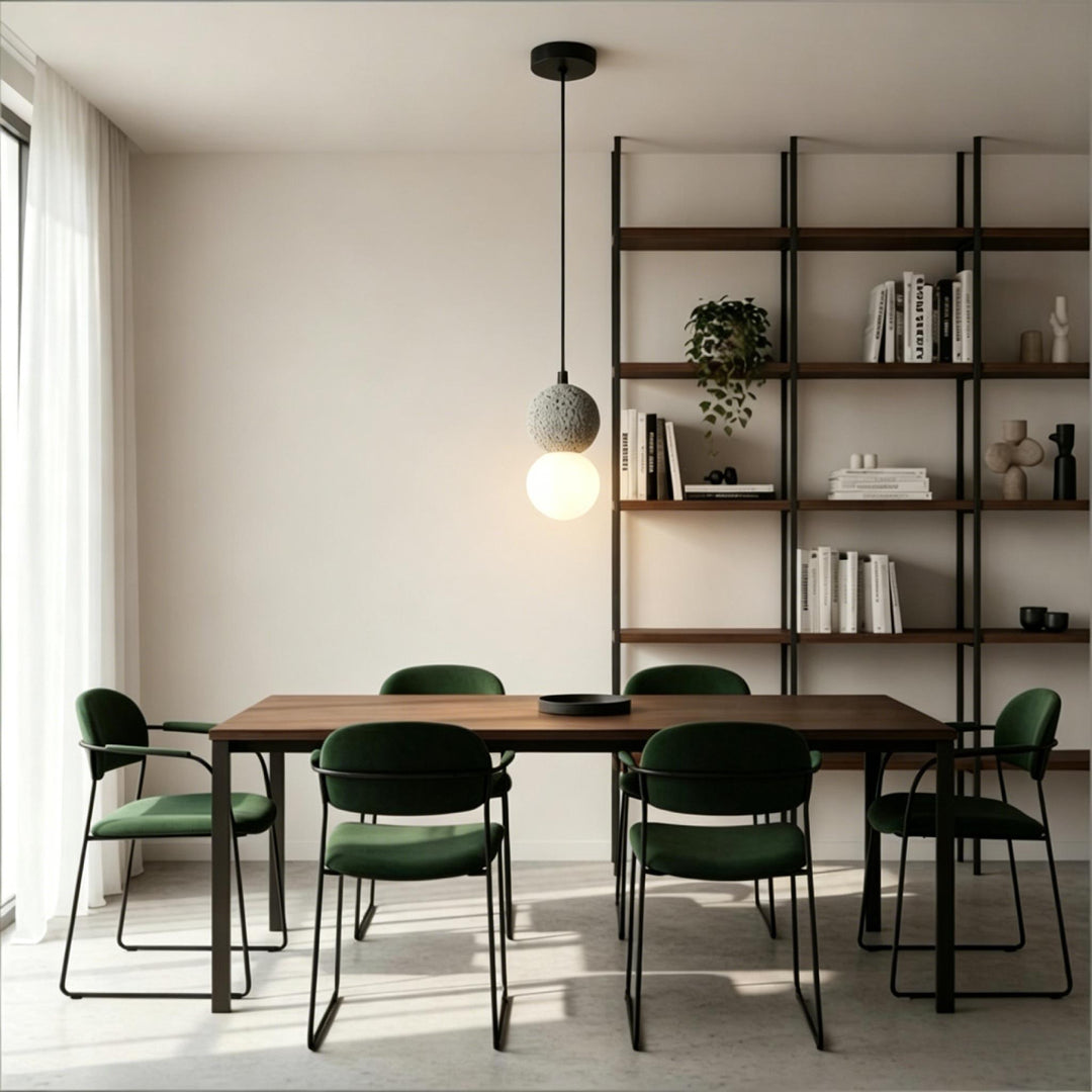 Travertine Globe Modern Pendant Light 10