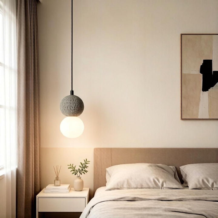 Travertine Globe Modern Pendant Light 2