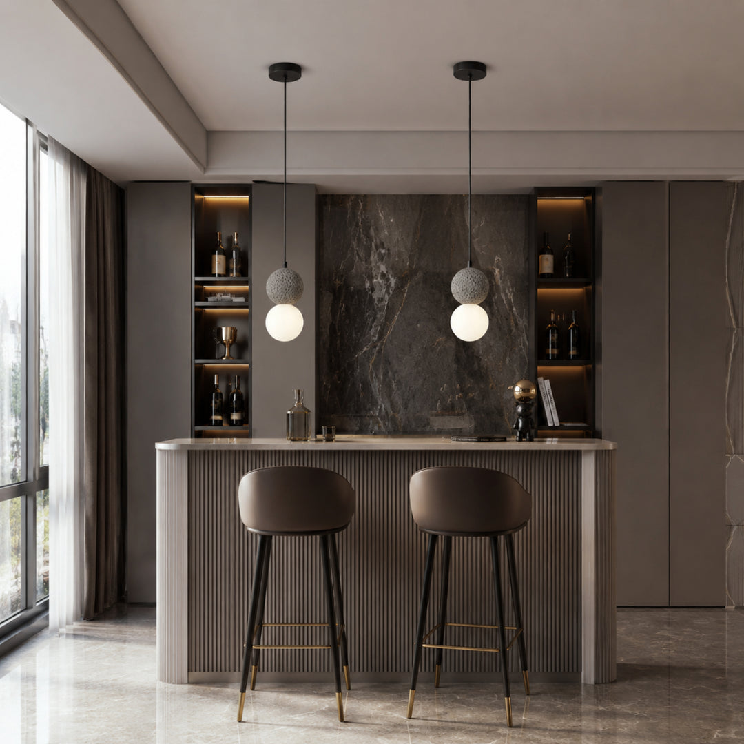 Travertine Globe Modern Pendant Light 8