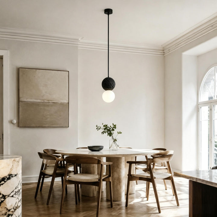 Travertine Globe Modern Pendant Light 9