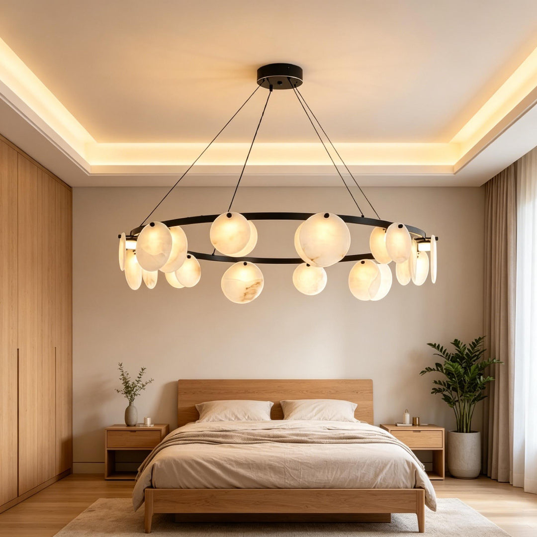 Trinidad Disc Alabaster Chandelier 10