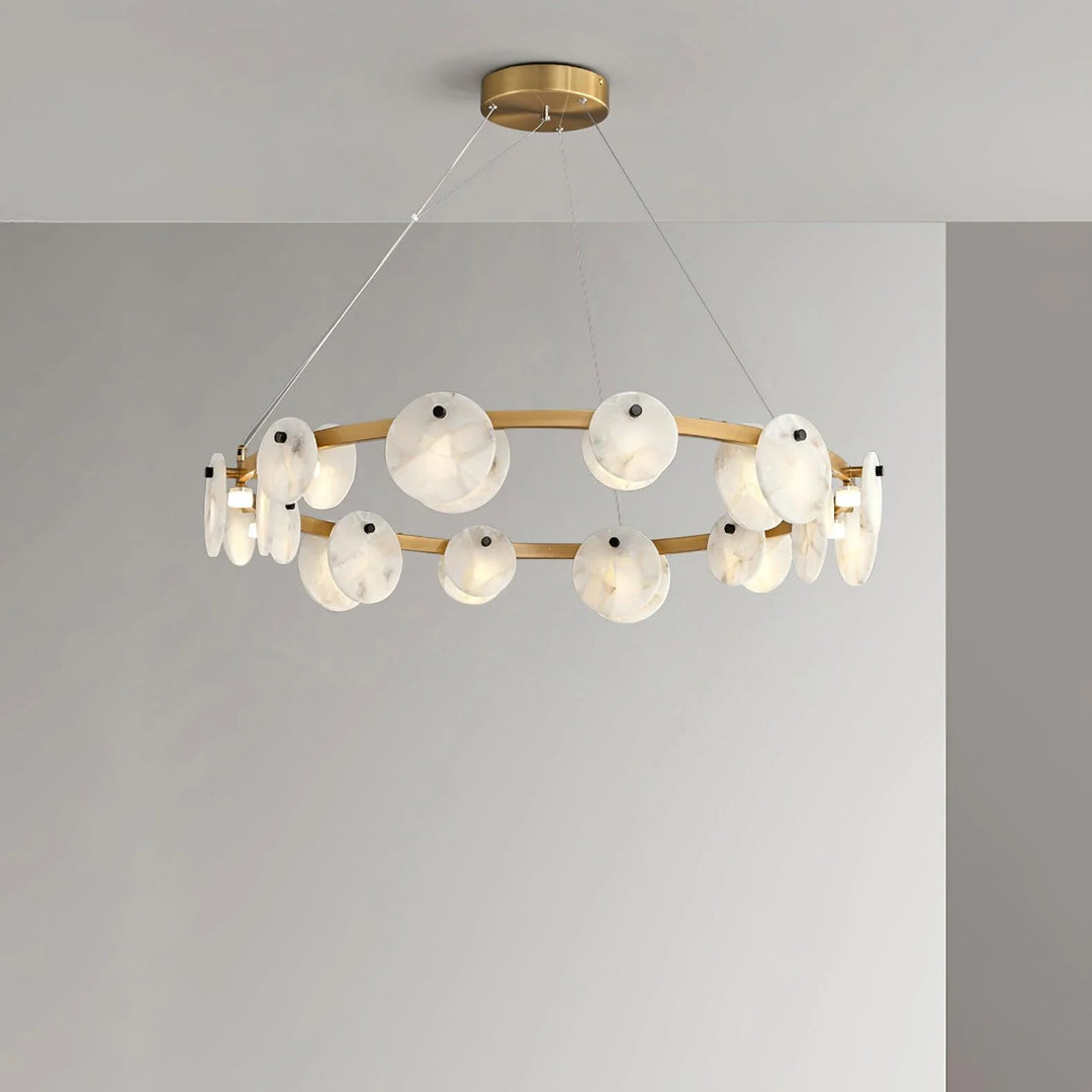 Trinidad Disc Alabaster Chandelier 12