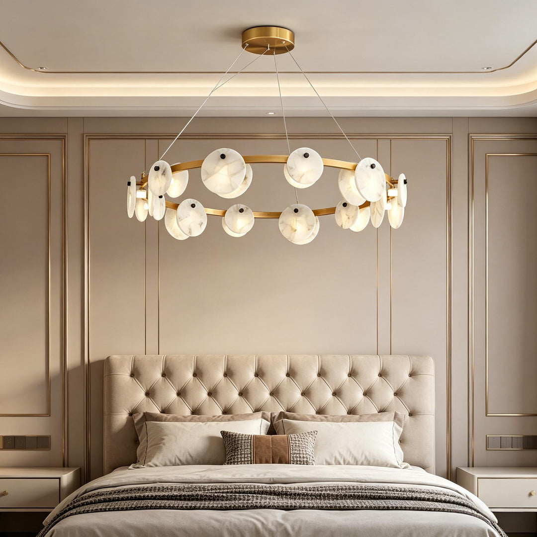 Trinidad Disc Alabaster Chandelier 2