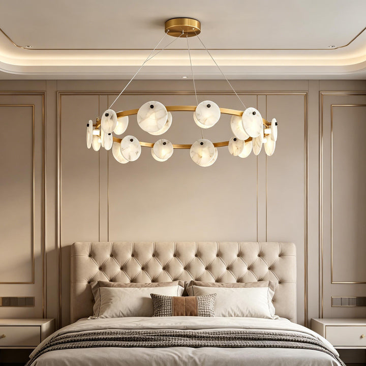 Trinidad Disc Alabaster Chandelier 2