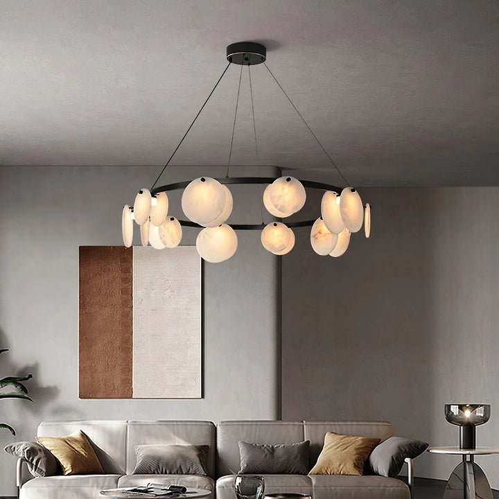 Trinidad Disc Alabaster Chandelier 22