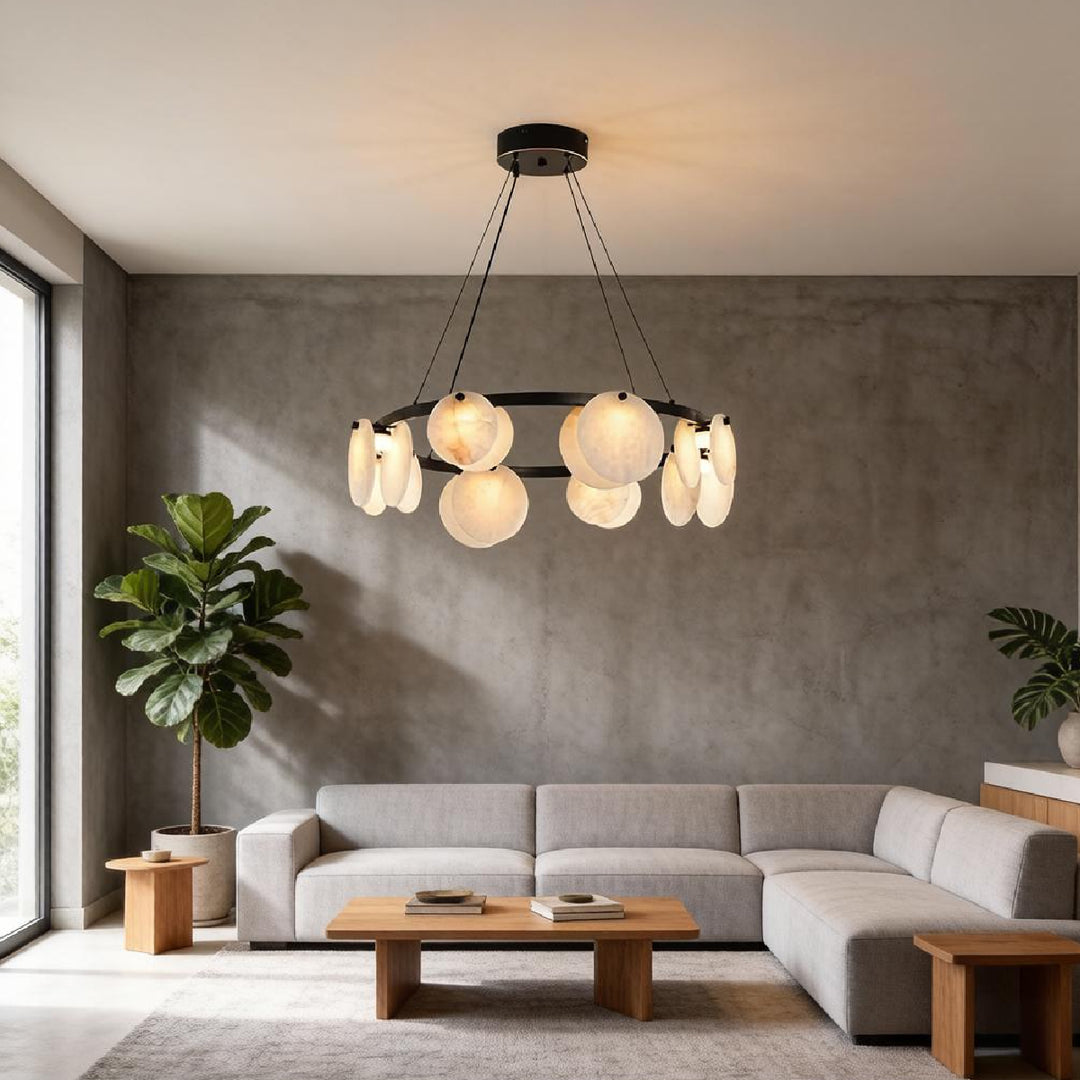 Trinidad Disc Alabaster Chandelier 7