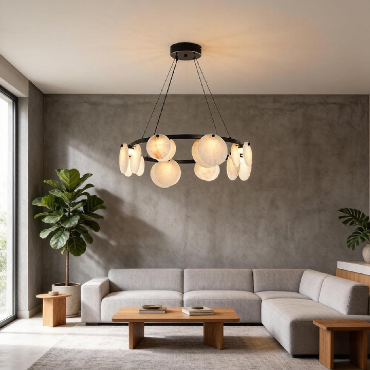 Trinidad Disc Alabaster Chandelier 7