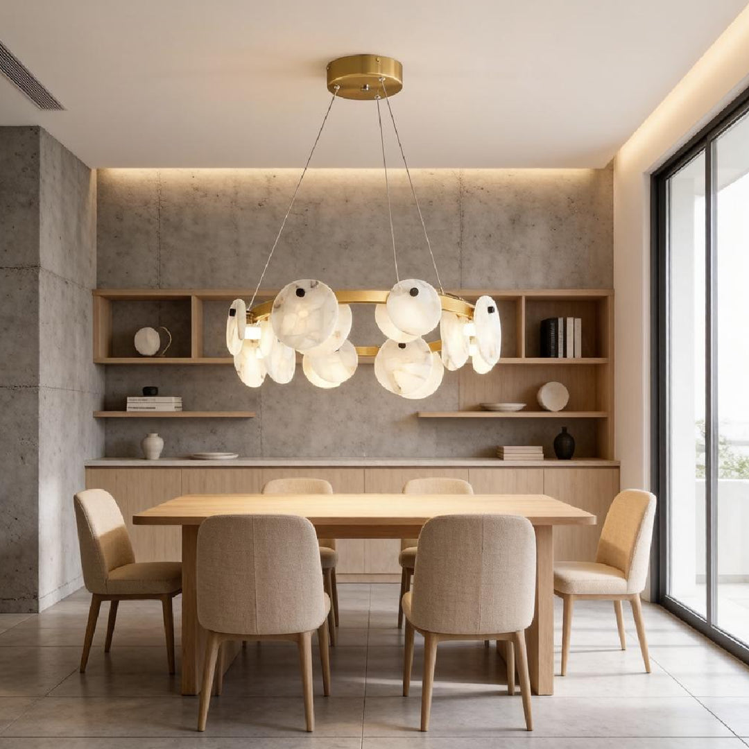 Trinidad Disc Alabaster Chandelier 9