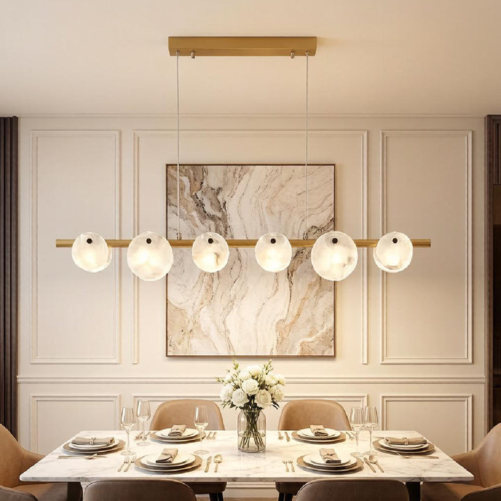 Trinidad Linear Disc Alabaster Chandelier 13