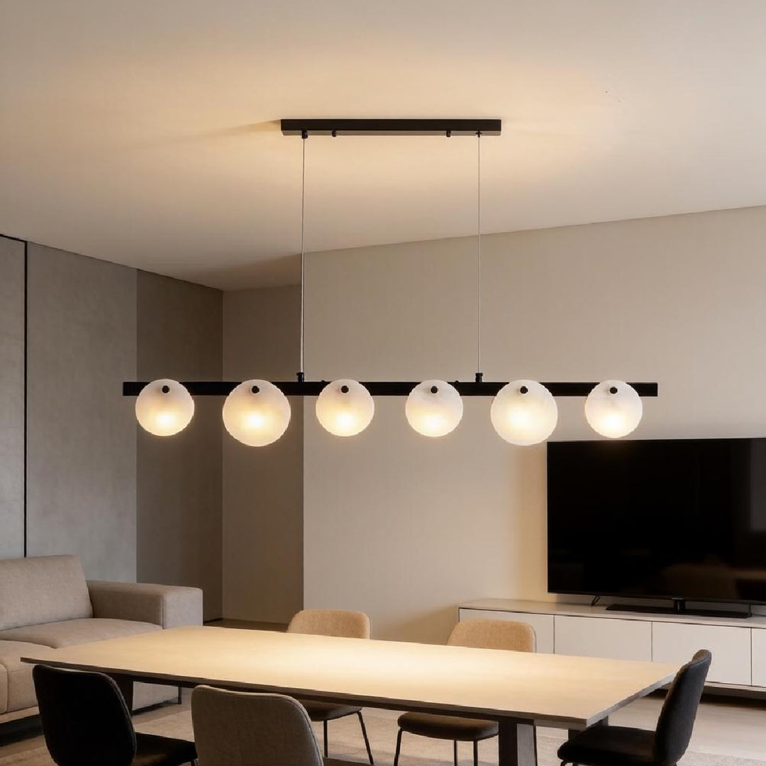 Trinidad Linear Disc Alabaster Chandelier 20