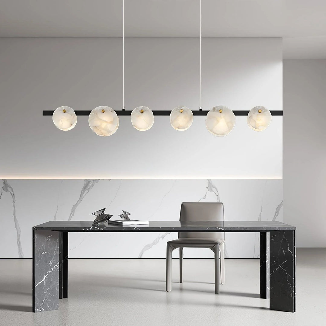 Trinidad Linear Disc Alabaster Chandelier 3