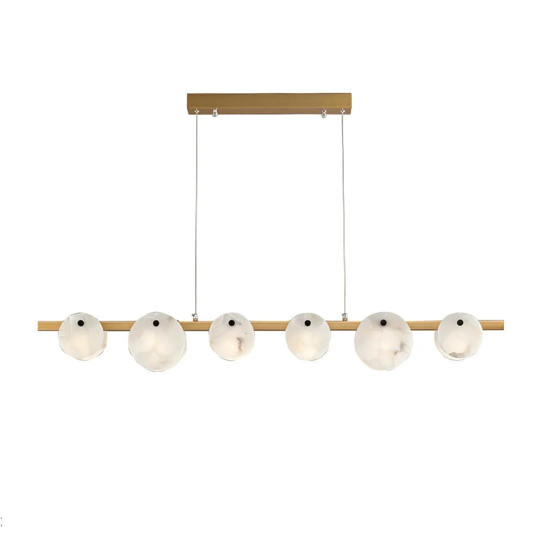 Trinidad Linear Disc Alabaster Chandelier 4