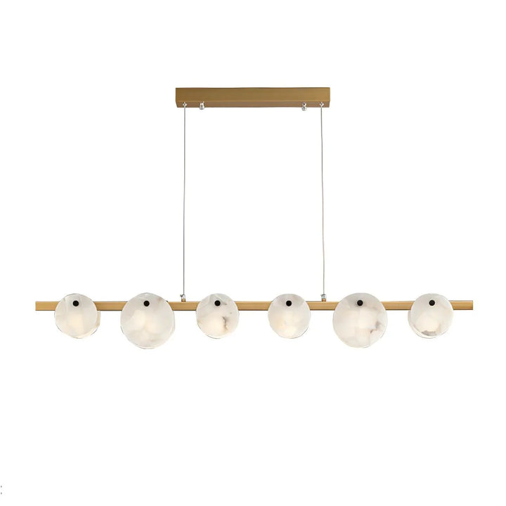Trinidad Linear Disc Alabaster Chandelier 4
