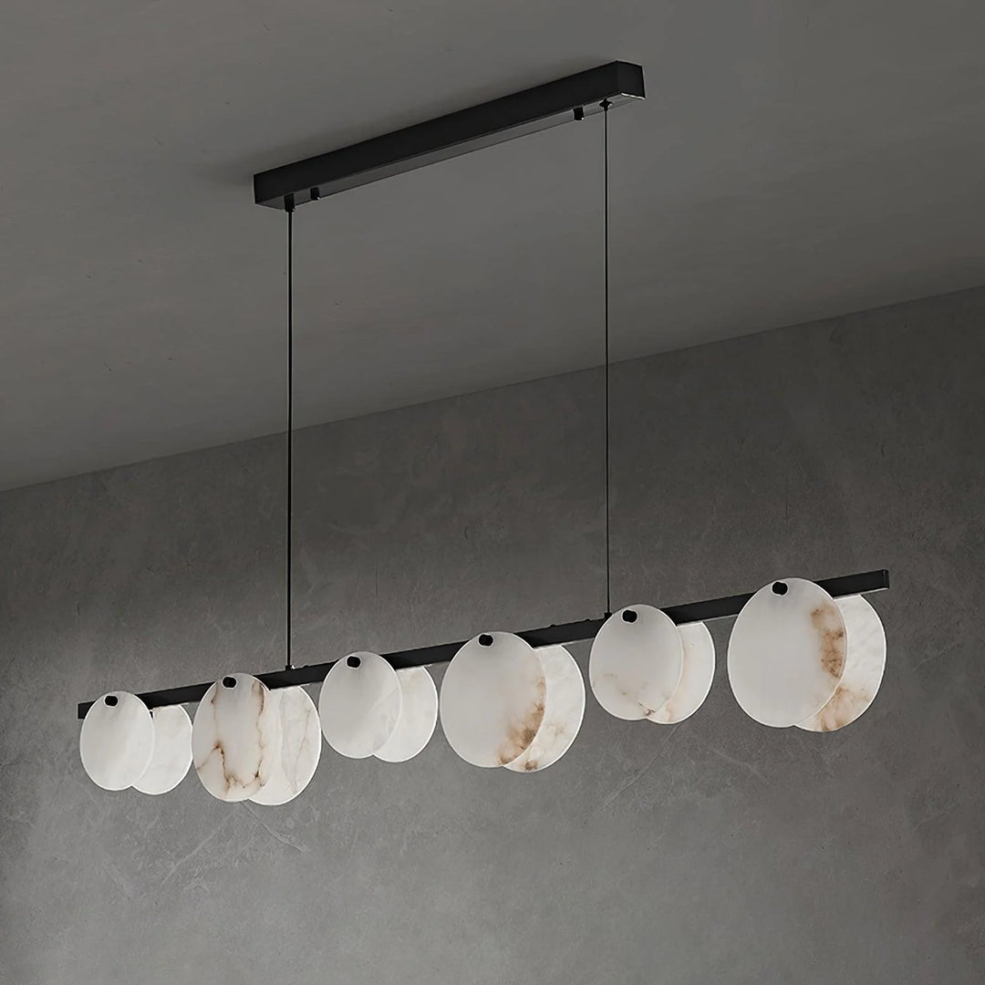 Trinidad Linear Disc Alabaster Chandelier 5