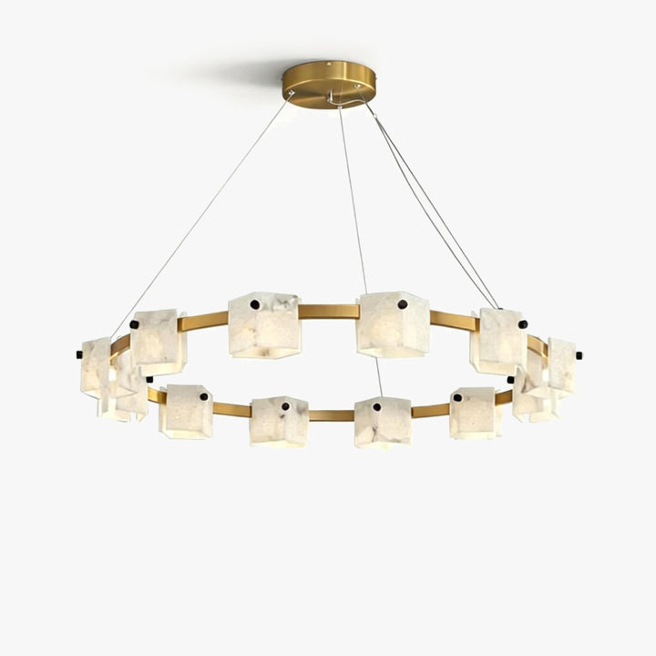 Trinidad Rhombus Alabaster Chandelier 1
