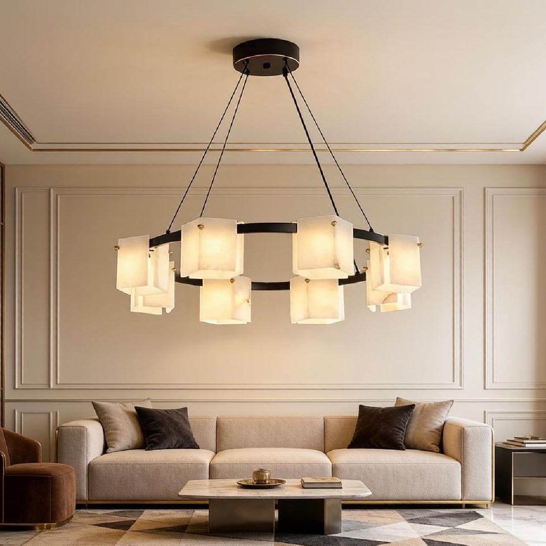 Trinidad Rhombus Alabaster Chandelier 11