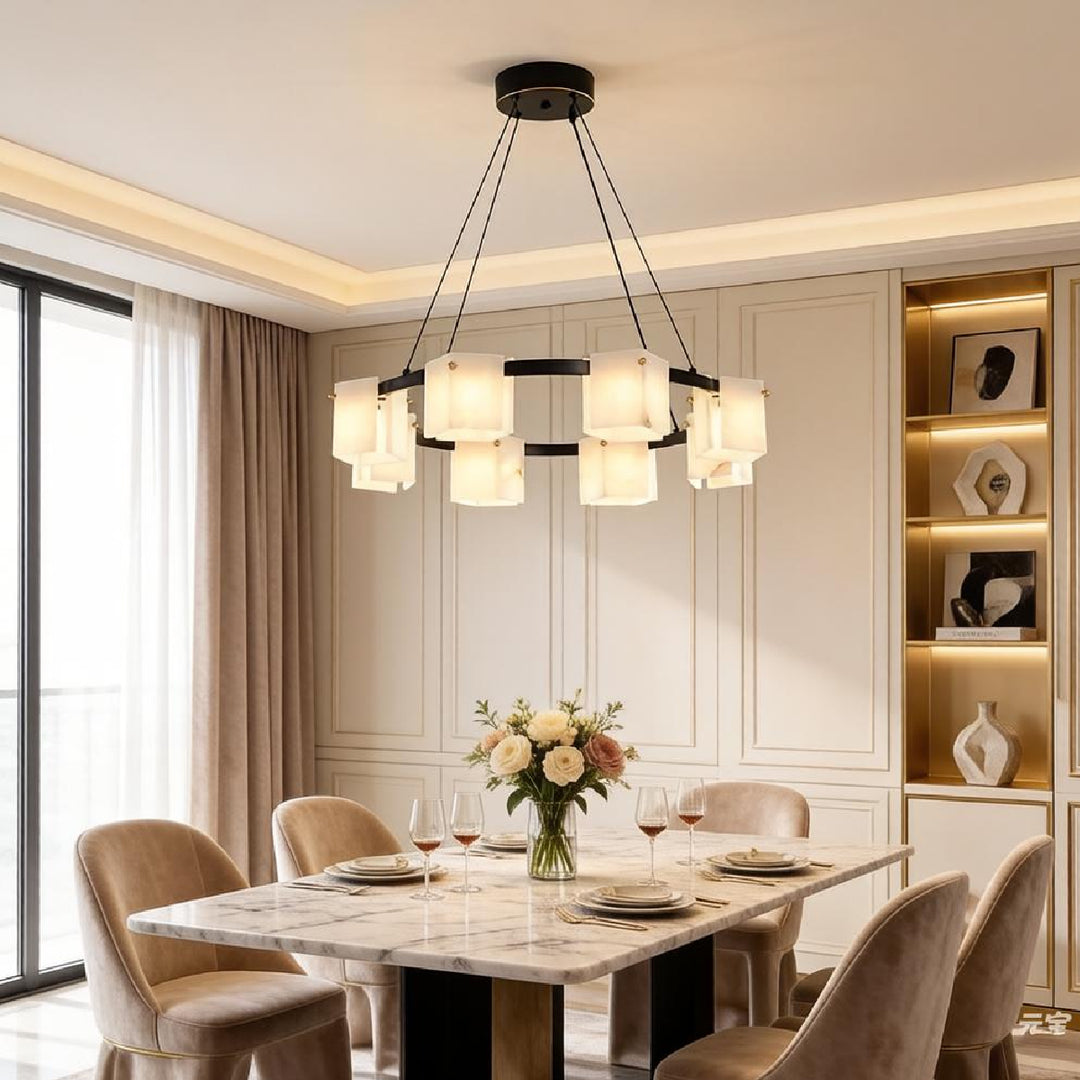 Trinidad Rhombus Alabaster Chandelier – AIBIALIGHT