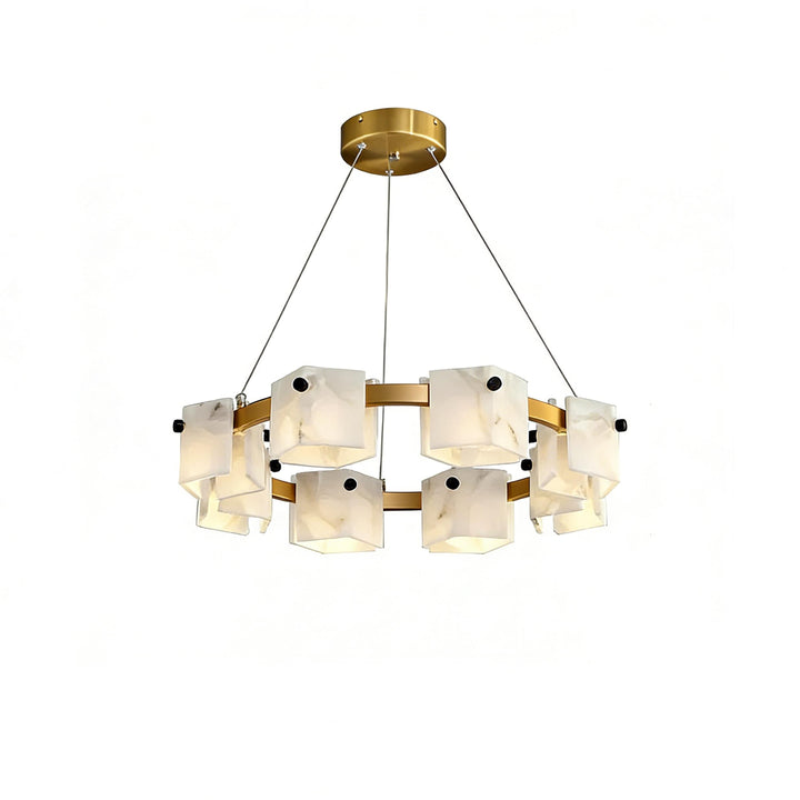 Trinidad Rhombus Alabaster Chandelier 20