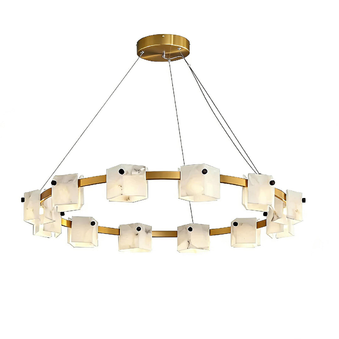 Trinidad Rhombus Alabaster Chandelier 21
