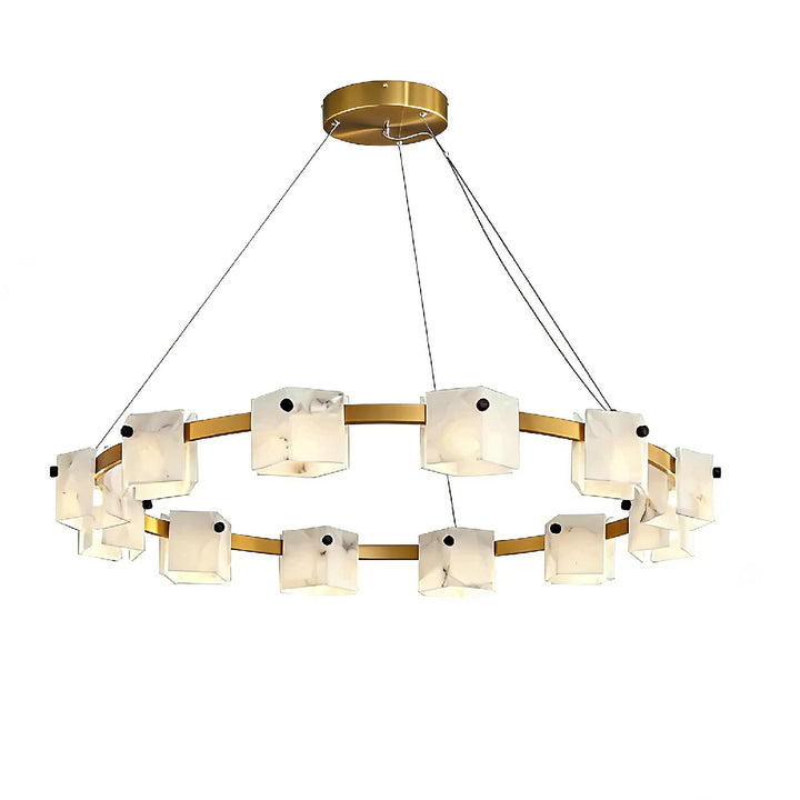 Trinidad Rhombus Alabaster Chandelier 21