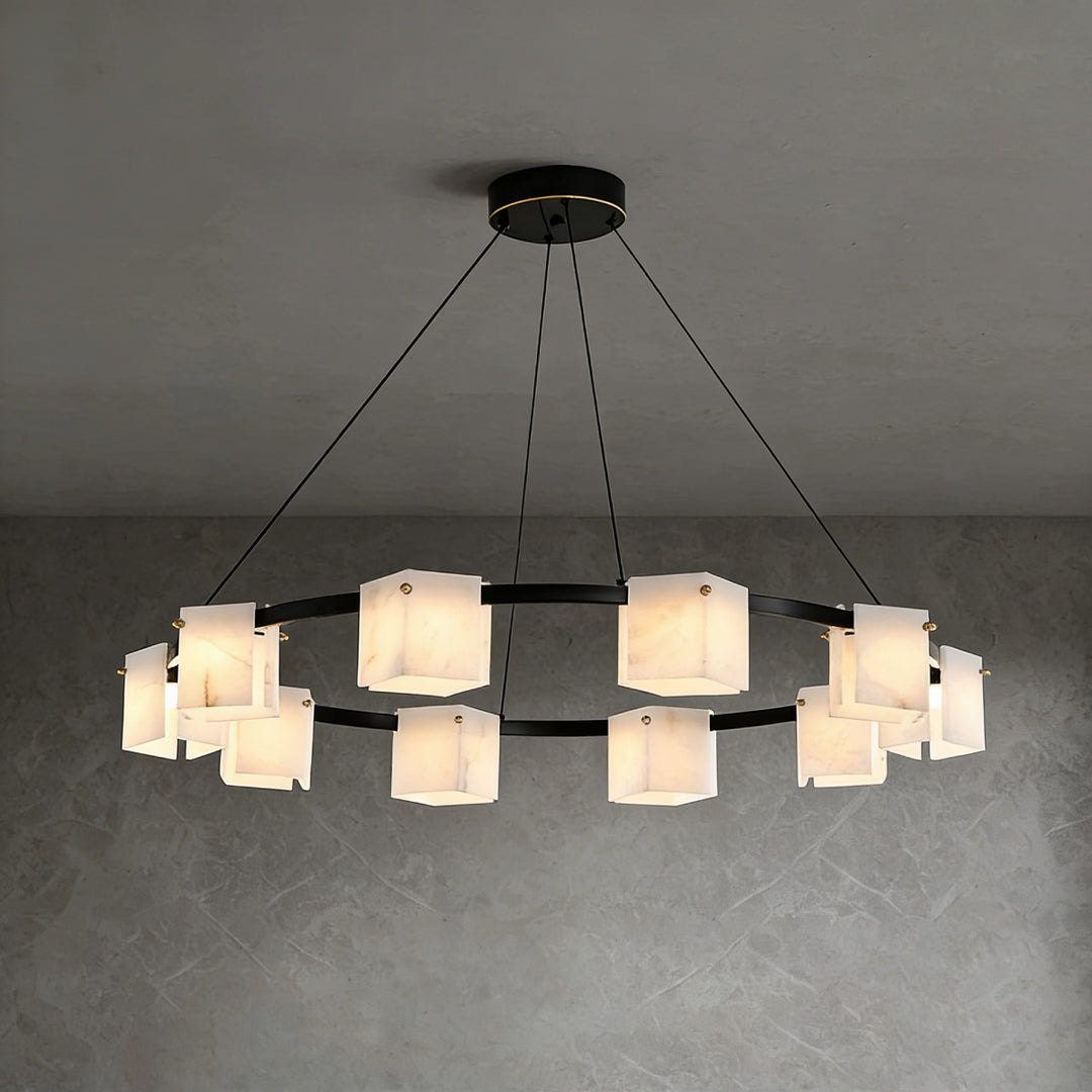 Trinidad Rhombus Alabaster Chandelier 7