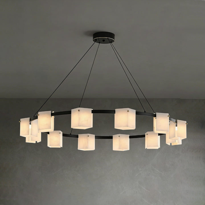 Trinidad Rhombus Alabaster Chandelier 8