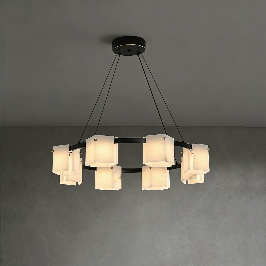 Trinidad Rhombus Alabaster Chandelier 9