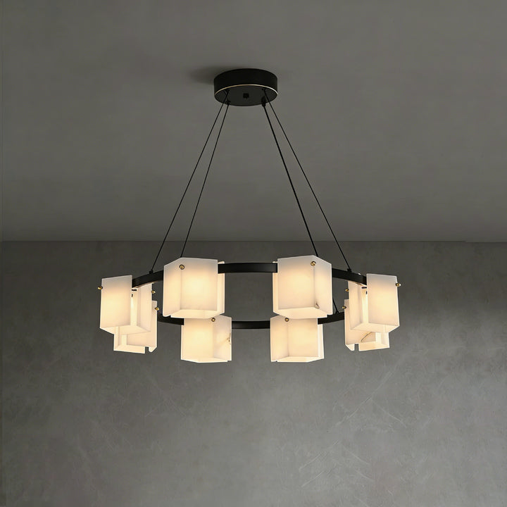 Trinidad Rhombus Alabaster Chandelier 9