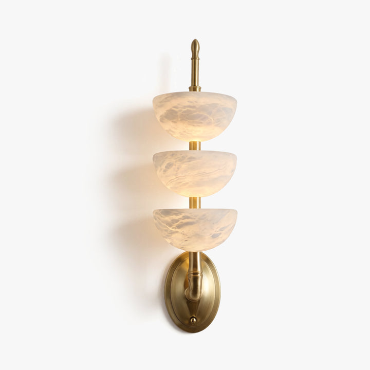 Triple Alabaster Wall Sconce 1