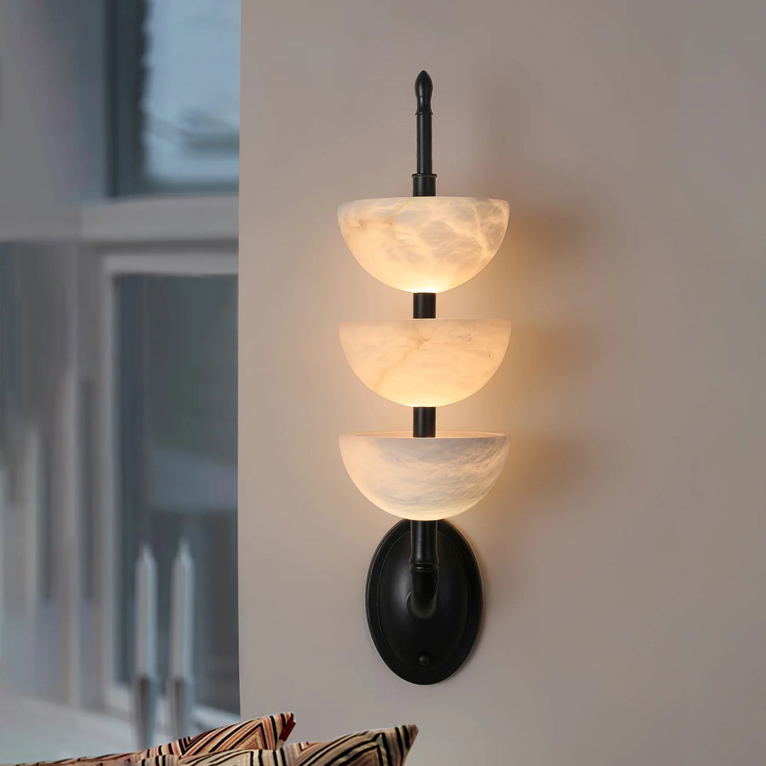 Triple Alabaster Wall Sconce 6