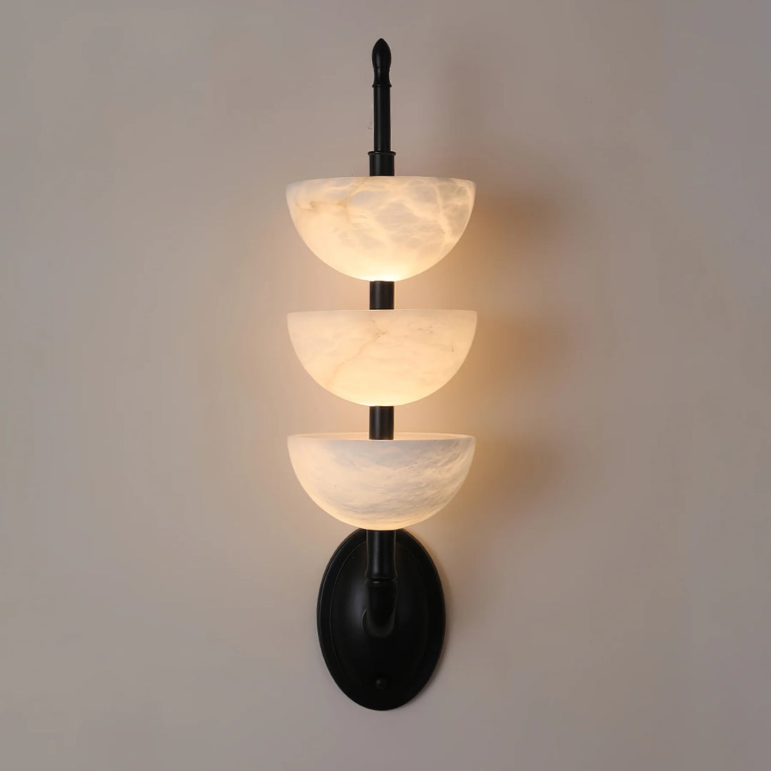 Triple Alabaster Wall Sconce 9