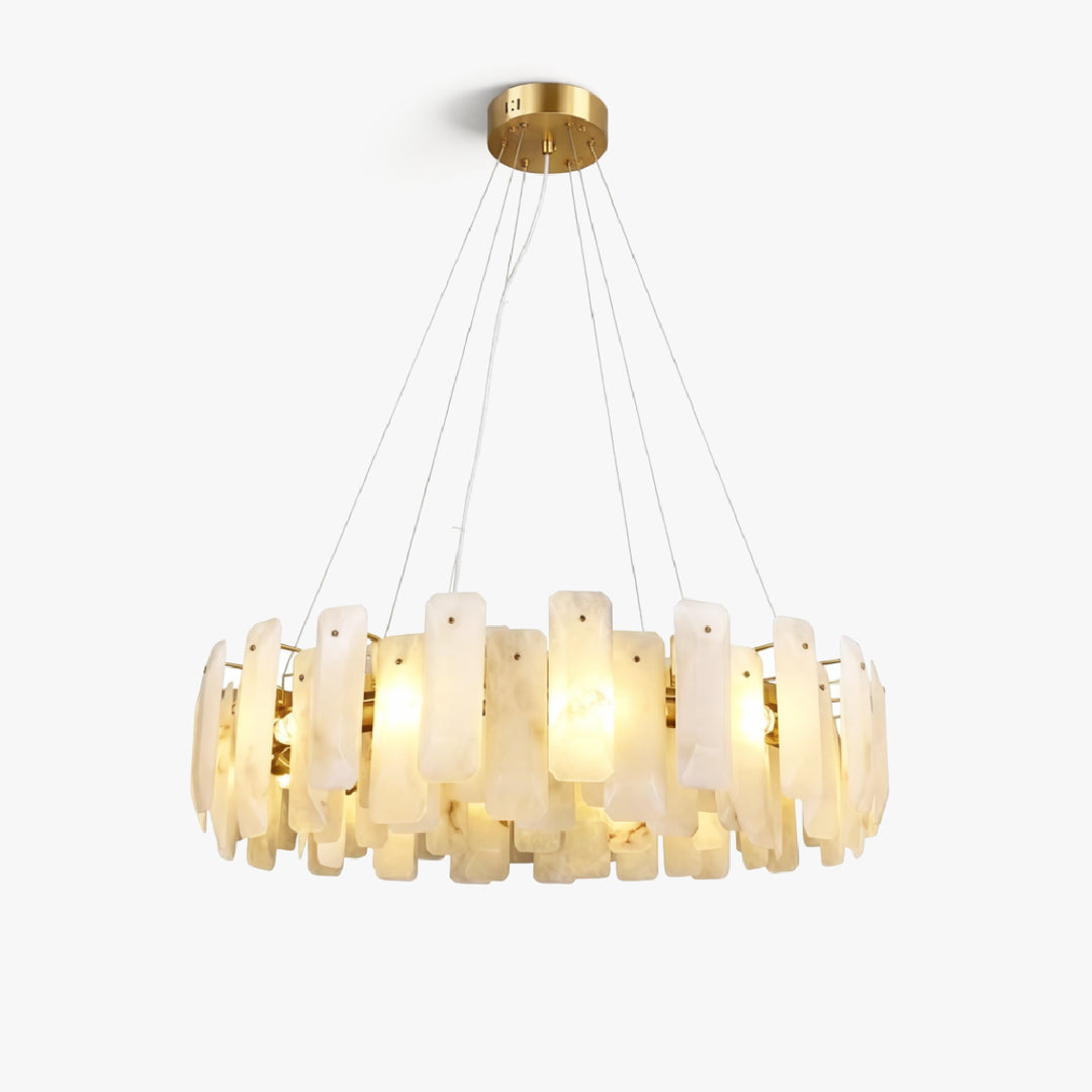 Vakker Alabaster Halo Chandelier – AIBIALIGHT