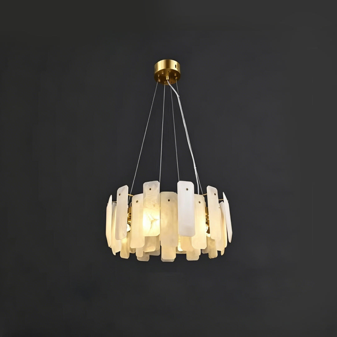 Vakker Alabaster Halo Chandelier 12