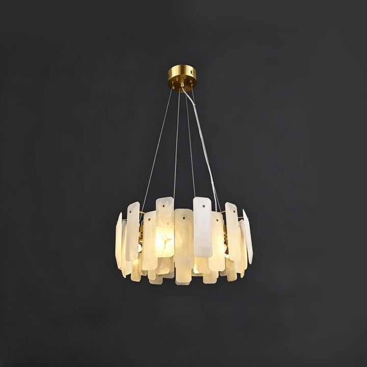Vakker Alabaster Halo Chandelier 12