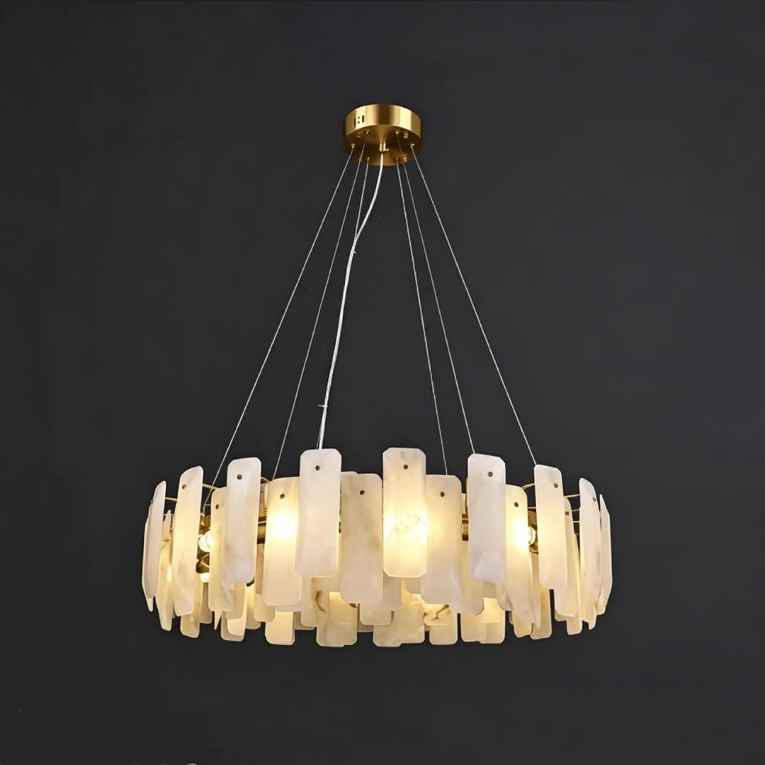 Vakker Alabaster Halo Chandelier 15
