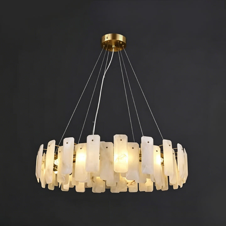 Vakker Alabaster Halo Chandelier 16