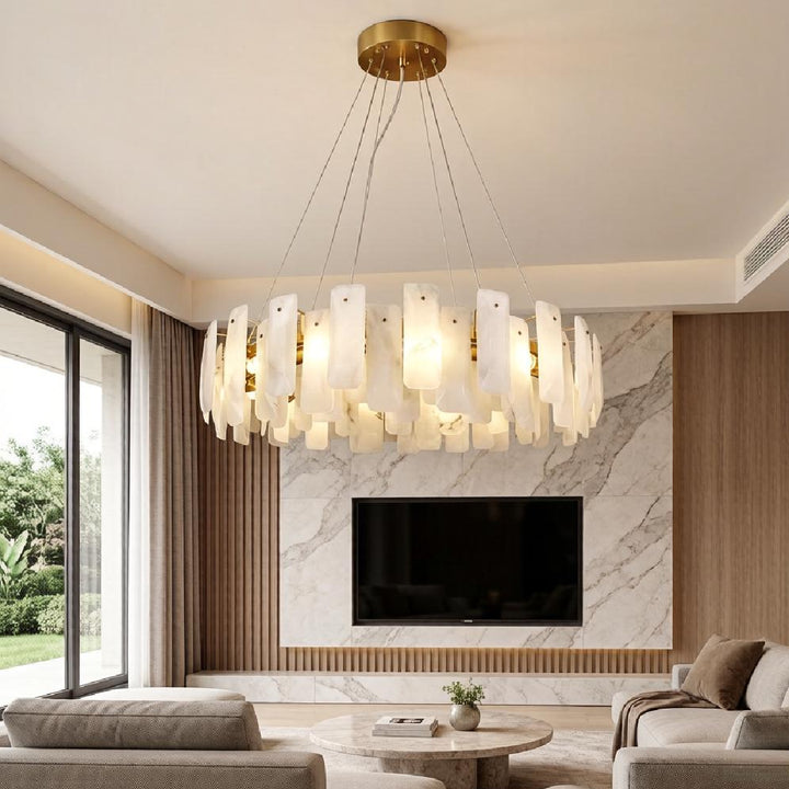 Vakker Alabaster Halo Chandelier 3
