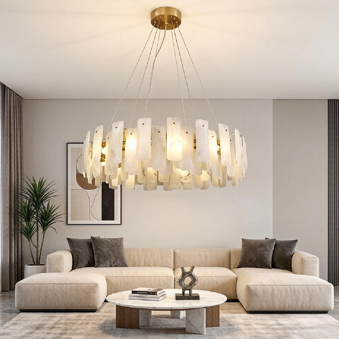 Vakker Alabaster Halo Chandelier 4