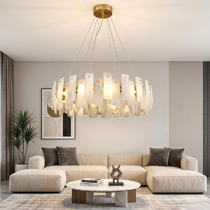 Vakker Alabaster Halo Chandelier 4