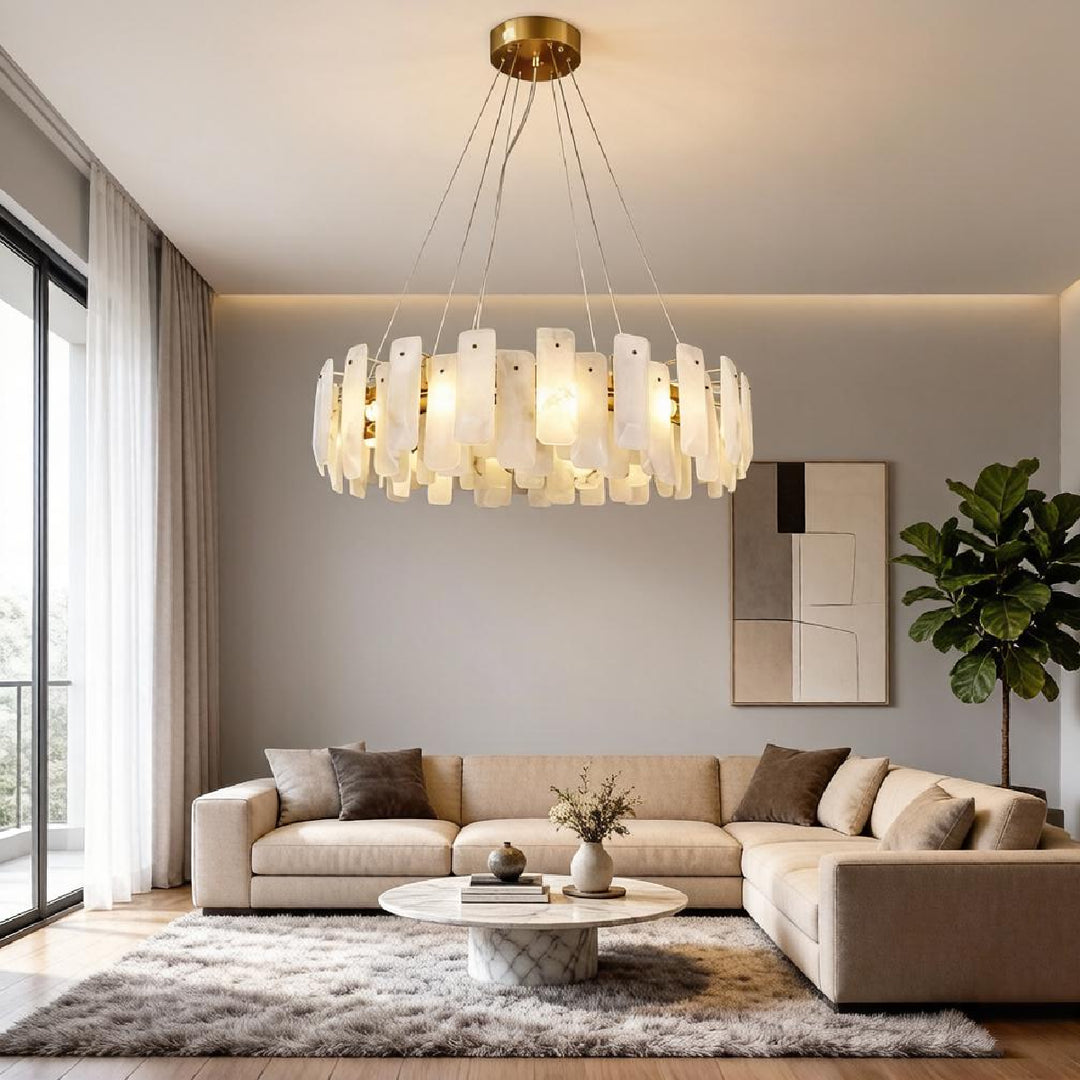 Vakker Alabaster Halo Chandelier 5