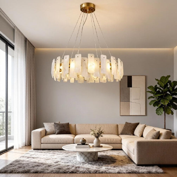 Vakker Alabaster Halo Chandelier 5