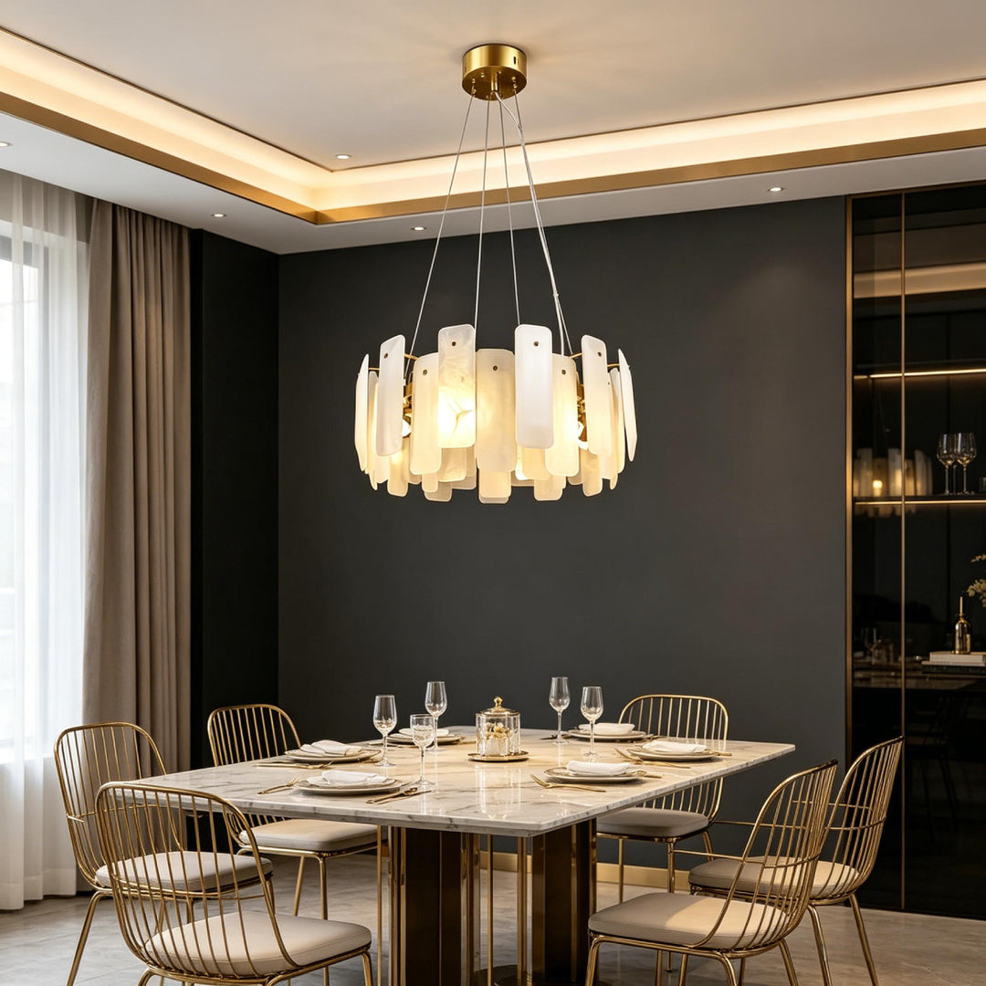 Vakker Alabaster Halo Chandelier 7