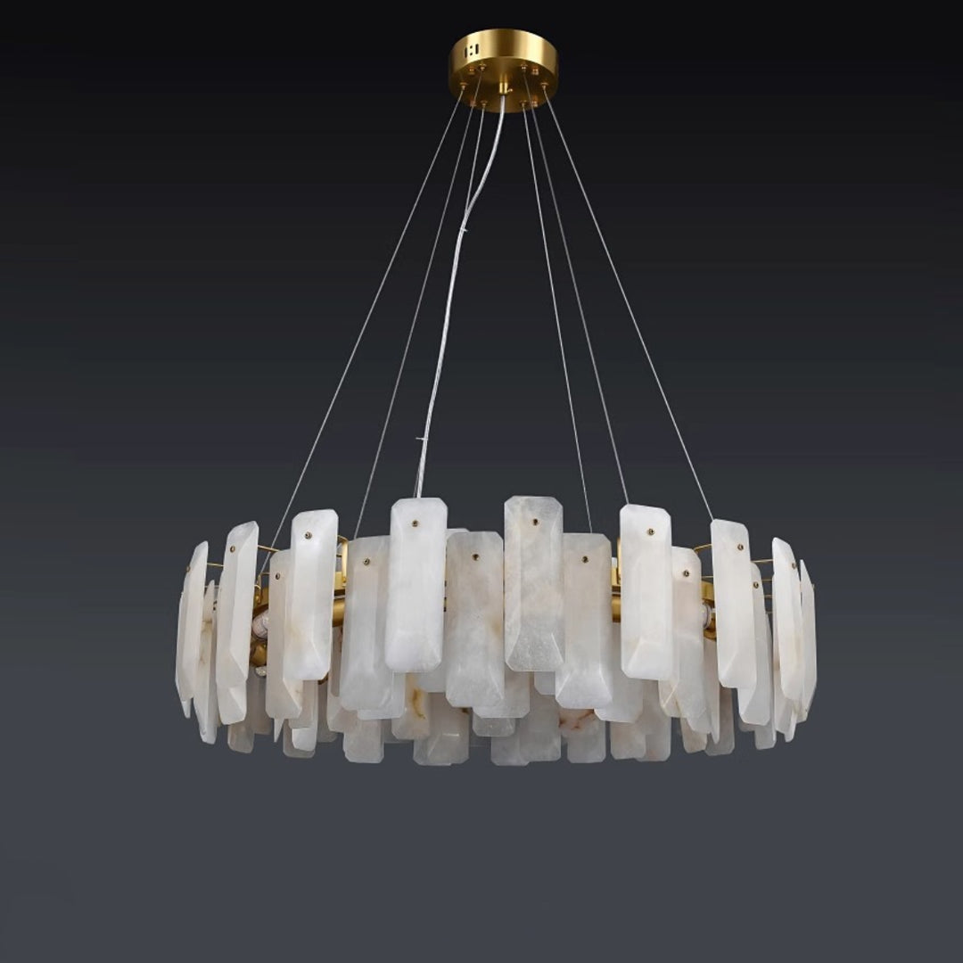 Vakker Alabaster Halo Chandelier 9