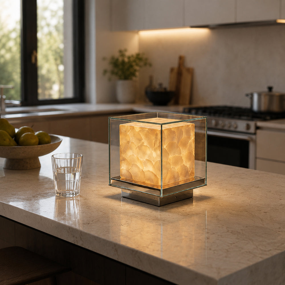 Verlunea Glass Cube Table Lamp 1