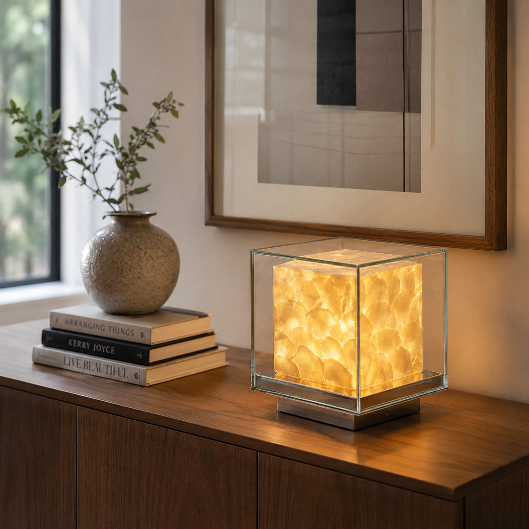 Verlunea Glass Cube Table Lamp 2