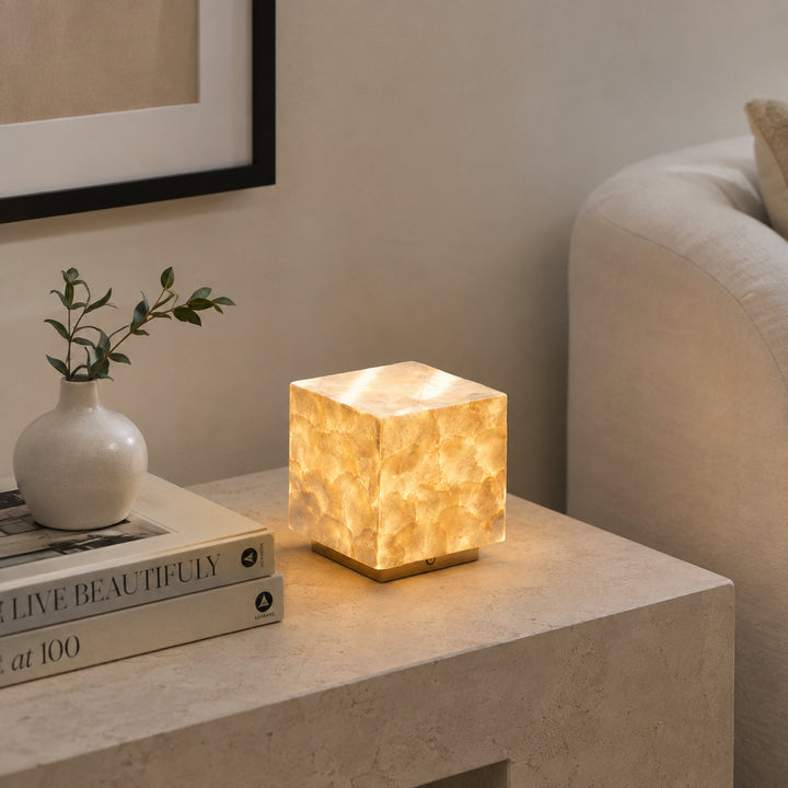 Verlunea Glass Cube Table Lamp 3