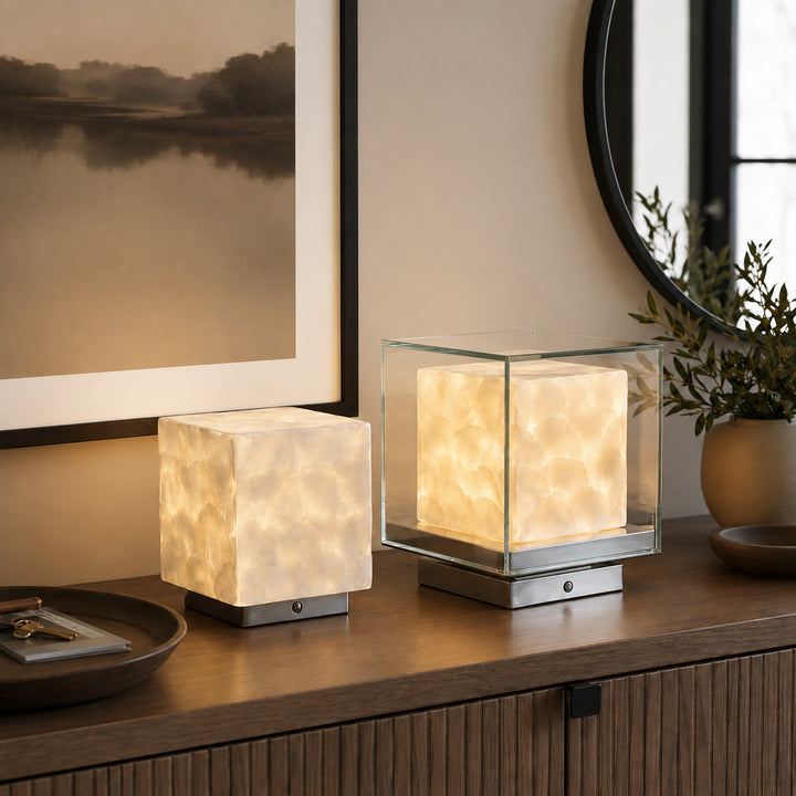 Verlunea Glass Cube Table Lamp 7