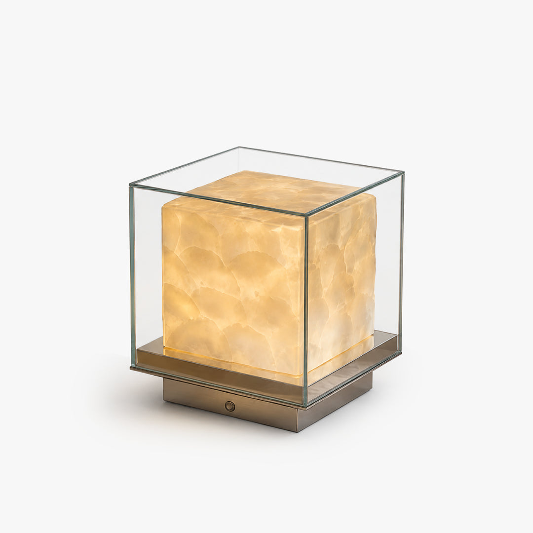 Verlunea Glass Cube Table Lamp