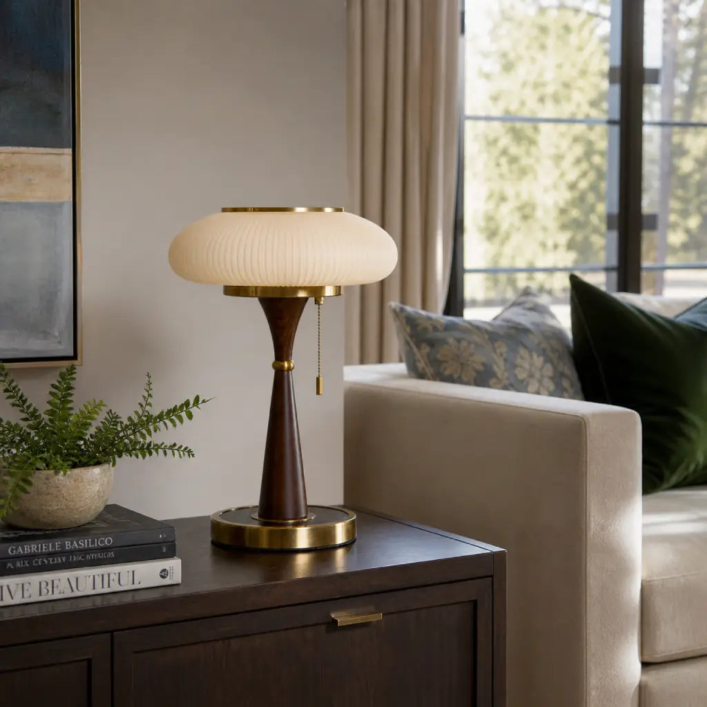 Vesper Fluted Glass Table Lamp 14