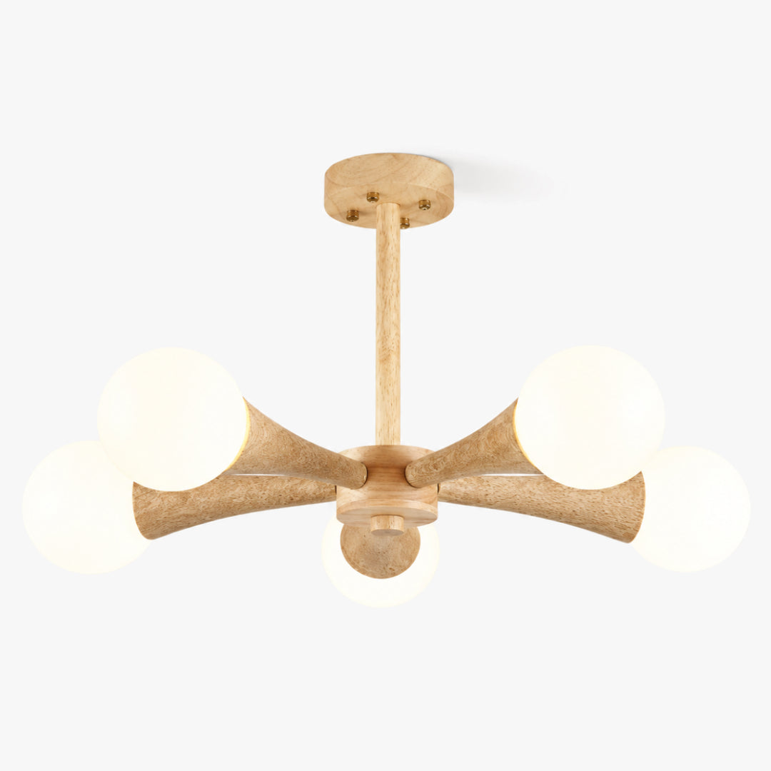 Veylan Wood Globe Chandelier 11